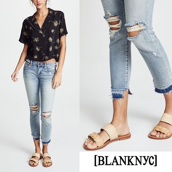 Blank NYC The Reade Skinny Crop Jeans - Picture 1 of 11